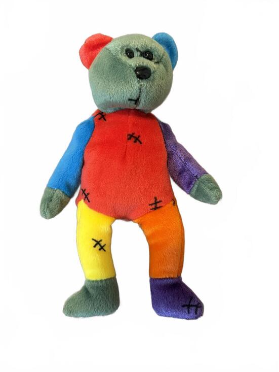 Ty Other - Ty Beanie Baby Frankenteddy Multicolor Plush Bear Toy - Collectible Soft Doll